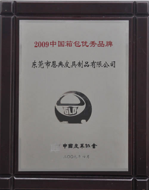 2009中国优秀箱包优秀品牌